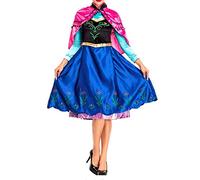 Mitef Anime Cosplay Déguisement Princesse Anna avec Châle pour Adulte,M, Pourpre