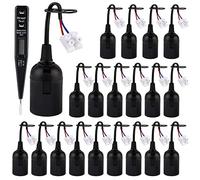 Mitening Douille de Lampe E27 20 Pièces avec Câble 250V 4A et Testeur de Tension VDE - Douille de Rénovation et de Chantier