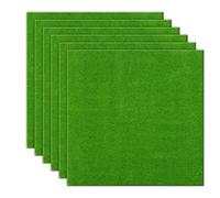 Mitening Lot de 6 tapis d'herbe miniature - 25 x 25 cm - Pour le modélisme du jardin - Décoration de gazon artificiel - Modèle Train Paysage - Pelouse artificielle réaliste - Pour jardin, balcon
