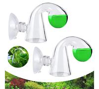 Mitening Test de CO2 pour Aquarium, 2 Pièces Drop Checker CO2, Test de CO2 pour Aquarium, Test de Réservoir de Poisson Kit de CO2 Aquarium Accessoires pour Les Usines D'aquarium (avec Ventouse)