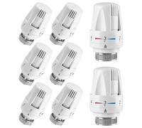 Robinet Thermostatique Radiateur Thermostat Tête: Mitening 8 Pièces Tête Thermostatique Radiateur, Thermostat Radiateur, Robinet Radiateur Thermostat, Tete Thermostatique Connectée M30 X 1,5
