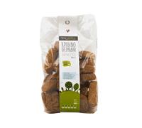 MITERRA Mini Biscottes Complètes d'Orge au Levain - Paquet de 2 x 400 g (800 g) - Biscottes Crétoises Croustillantes, Riches en Fibres, Cuites à l’Huile d’Olive Extra Vierge