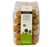 MITERRA Mini Rouleaux Biscottes d'Orge Crétois 2x600g (1,2kg) | Biscottes d'orge artisanales grecques cuites à l'huile d'olive, sans conservateurs - idéales pour le dakos