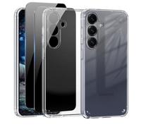 Mitetabo Coque de protection pour Samsung Galaxy A56 5G avec 2 films de protection d'écran en verre trempé anti-éclaboussures et protection de l'appareil photo - Anti-chocs - Militaire - En