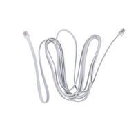 Mitheuum Câble téléphonique RJ11 6P6C pour modems fax Blanc 3 m | Le câble RJ11 6P6C blanc fonctionne avec les téléphones, les télécopieurs et les modems ; routage compact et flexible