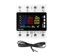 Mitheuum Compteur de puissance pour protection contre les pertes de phase à | Compteur compact triphasé à quatre fils, idéal pour les installations à distance, fournissant des alertes de perte de phase