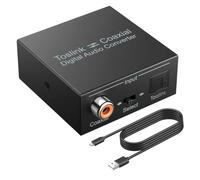 Mitheuum Ensemble de convertisseurs audio numériques prêts à l'emploi | Toslink-to-coaxial bidirectionnel et étau ; prend en charge divers appareils, lecture à faible latence