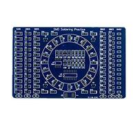 Mitheuum Planche d'entraînement à souder Bleu 8,5 x 5,5 cm avec 3 colonnes | PCB bleu avec règle arrière pour une mesure précise ; l'évaluation rapide de la soudure à 3-12 V rend la pratique productive.