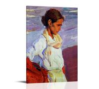 MITHFND Joaquín Sorolla Painter Works《Fisherwoman from Valencia》Poster Art Print Wall Photo Peinture à Suspendre Photo Décoration Familiale Cadeau 20 x 30 cm