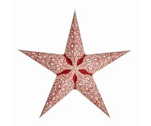 mitienda mit Liebe gemacht Starlightz Raja Small Red Étoile en papier à 5 branches Ø 45 cm Profondeur 17 cm Sans câble Rouge