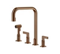 Mitigeur 4 Trous Gessi Inciso 58703 708 Copper Brushed PVD