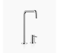 Mitigeur à deux trous Dornbracht META SQUARE avec rosaces simples, portée de 235 mm, 32815861-00, Couleur: chrome