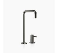 Mitigeur à deux trous Dornbracht META SQUARE avec rosaces simples, portée de 235 mm, 32815861-19, Couleur: Chrome foncé