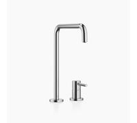 Mitigeur à deux trous Dornbracht META SQUARE avec rosaces simples, portée de 235 mm, 32815861-93, Couleur: Chrome brossé