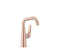 Mitigeur avec manette latérale Or Rose Mat 24K - TRES 28144701OPM