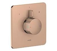 Mitigeur AXOR hansgrohe Citterio C 49451300, encastré, 2 Verbraucher , coupe cubique, or rouge poli