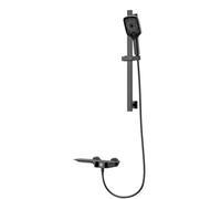 Mitigeur Baignoire Cascade avec Douchette Laiton Mode 3 Douche À Main avec Canne de Levage Eau Froide et Chaude Robinet Mural Salle de Bain Baignoire-Gris