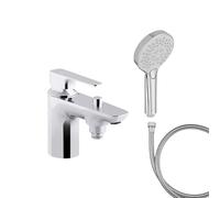 Mitigeur baignoire JACOB DELAFON Aleo+ + pommeau de douche Metro + flexible de douche métal