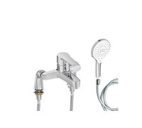 Mitigeur baignoire July - Pommeau de douche Metro Signature 3 jets - Flexible 160 cm - Colonnettes Idro'Flex - Chromé