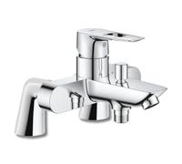 Mitigeur baignoire monocommande GROHE Start Loop chromé + Colonnettes Luxe chromé