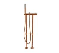 Mitigeur baignoire sur pied SEINA en laiton rose gold brossé H. 106 cm
