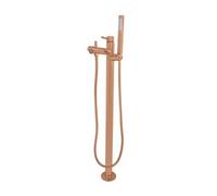 Mitigeur baignoire sur pied SEINA en laiton rose gold brossé H. 93,2 cm