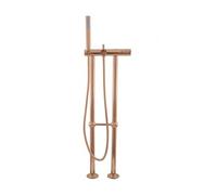 Mitigeur baignoire sur pied SEINA en laiton rose gold poli H. 106 cm