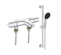 Mitigeur baignoire thermostatique GROHE Grohtherm 800 avec colonnettes Idro'Flex + Ensemble douche Vitalio Start