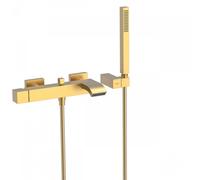 Mitigeur bain avec cascade. Douchette à main anticalcaire avec support orientabl - TRES 0071700203OM