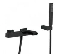 Mitigeur bain avec cascade. Douchette à main anticalcaire avec support orientable. Flexible. - TRES 0071700203NM