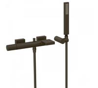 Mitigeur bain avec cascade Noir métallisé brossé - TRES 21117001KMB