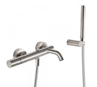 Mitigeur bain avec douchette et flexible Acier STUDY COLORS - TRES 26117001AC