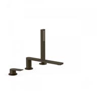 Mitigeur bain d’étagère avec douchette anticalcaire Noir métallisé brossé - TRES 21116103KMB