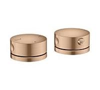 Mitigeur bain/douche 2 trous AXOR hansgrohe 48470310 avec thermostat, One rouge brossé