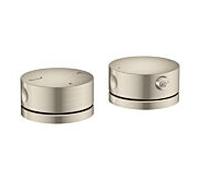 hansgrohe AXOR One Robinetteries de bord de baignoire 2 trous avec thermostat, 48470820, Couleur: Nickel brossé
