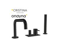 Mitigeur bain-douche 4 trous sur gorge blackmat phi - CRISTINA ONDYNA PH18113