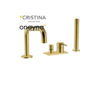 Mitigeur bain-douche 4 trous sur gorge or brosse phi - CRISTINA ONDYNA PH18196P