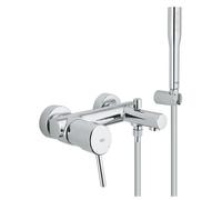 Mitigeur bain-douche Concetto - GROHE - Monotrou - Cartouche céramique - Surface chromée