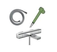 Mitigeur bain douche Ecostat E + pommeau Jocolino crocodile + flexible Isiflex 160 cm