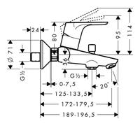 Mitigeur baignoire mécanique Focus C2 chromé