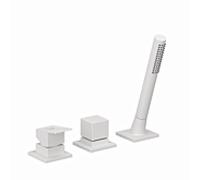 Mitigeur bain-douche Kludi 544475375, 3 trous, remplissage à distance, blanc mat