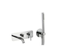 Mitigeur bain douche mécanique mural + douchette 1 jet + corps encastré Cox chromé