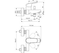 Mitigeur bain/douche - mural - Okyris PORCHER