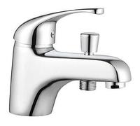 Edouard Rousseau – Mitigeur bain-douche Cardiff Monotrou – Chromé, Laiton, Éco-Stop, Bec inverseur