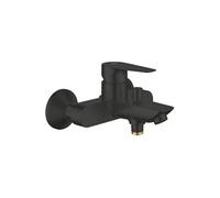 GROHE Start Edge - Mitigeur Bain/Douche Apparent avec Inverseur Automatique (Montage Mural, Cartouche Céramique 35 mm, Clapet Anti-Retour Intégré, Bec Bain avec Mousseur) Noir Mat, 241982431