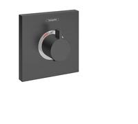Mitigeur Bain Douche Thermostatique Hansgrohe ShowerSelect encastrable 155x67mm Chrome Noir Brossé