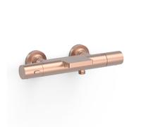 Mitigeur bain-douche thermostatique mural Over-wall Or Rose Mat 24K - TRES 19017412OPM