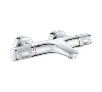 GROHE Mitigeur thermostatique douche Precision Feel, montage mural, indicateur de température, filtres intégrés, poignées métalliques, rosaces incluses, chromé, 34788000 (Import Allemagne)