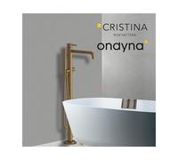 Mitigeur bain douche triverde monocolonne sur pied vieux bronze mat - CRISTINA ONDYNA TV18993
