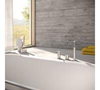 Mélangeur bain-douche trois trous Herzbach DEEP iX 18.022025.2.09 sans bec verseur en acier inoxydable